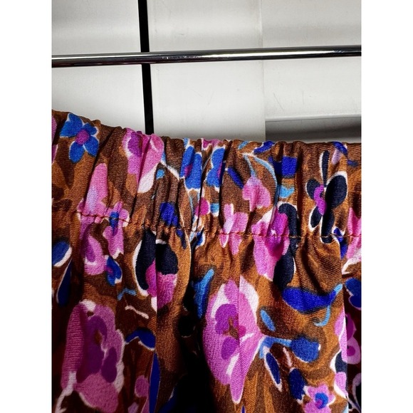 J. Crew Floral Colorful Pull On Satin Slip Skirt Women's Size XS - Picture 4 of 6